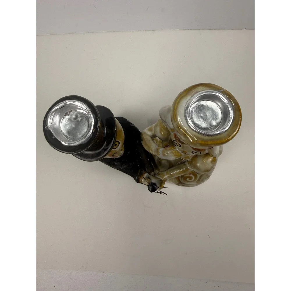 Yankee Candle Boney Bunch 2011 After Party Skeleton Couple taper candle holders